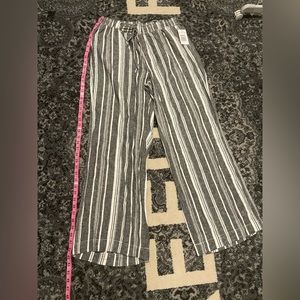 White and Gray High Waisted Pants